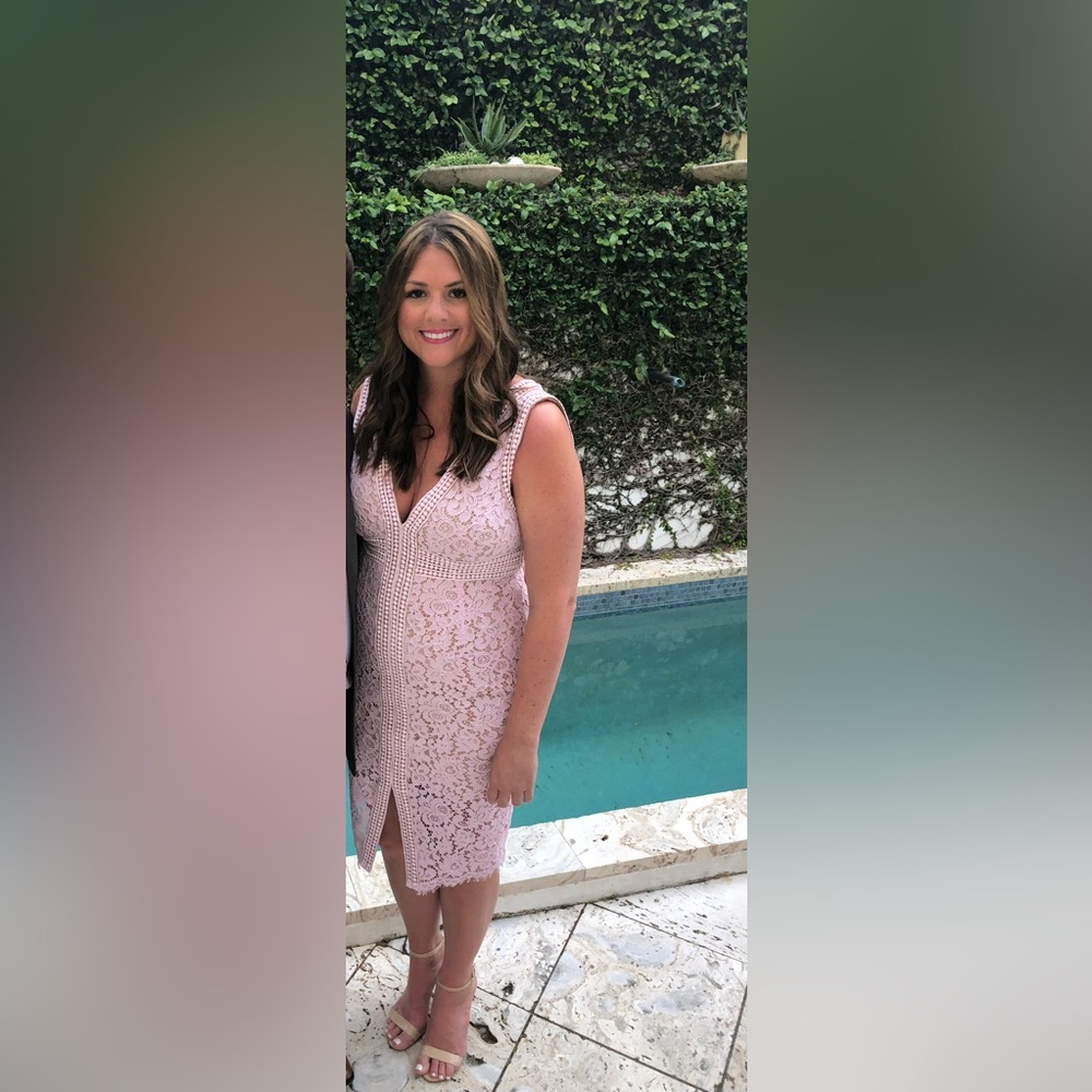Pink lace dress